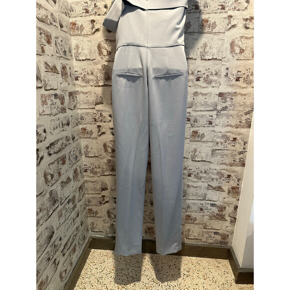 REISS Mandi Silver Lake One Shoulder wedding guest semi formal Jumpsuit size 4 - Picture 12 of 13